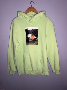 H&M Men's Light Lime Crewneck Lil Yachty Hoodie